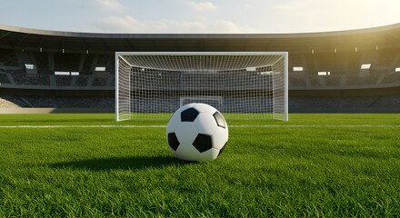 soccer ball on stadium