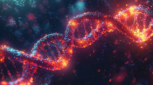 Fiery DNA Structure in Space
