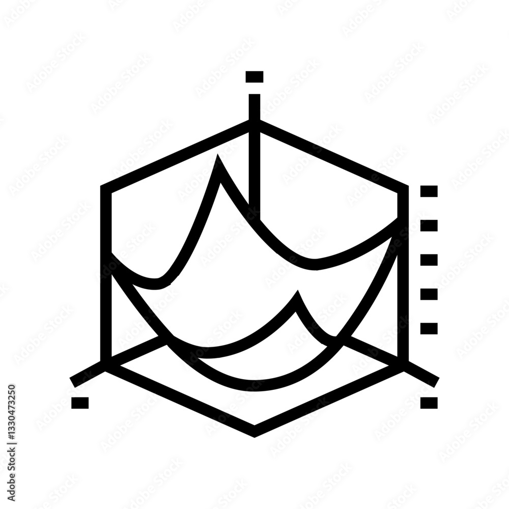Aufkleber gradient descent arrow machine line icon vector illustration