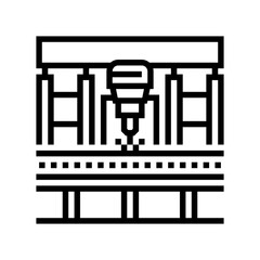 industrial welding industry line icon vector illustration