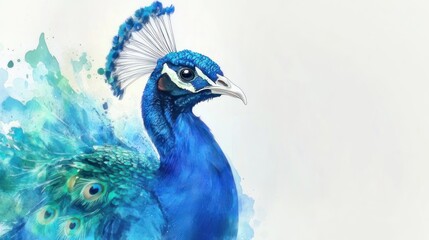 Peacock Watercolor Art