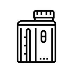 smart pill bottle healthcare innovation line icon vector illustration