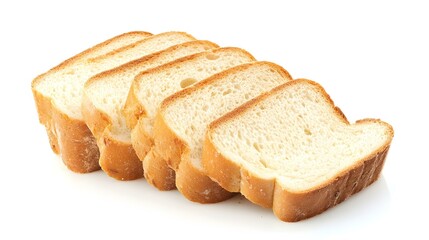 fresh sliced bread isolated on white background