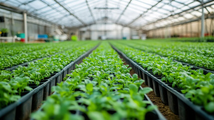 Advanced urban agriculture in a modern greenhouse setting for sustainable farming