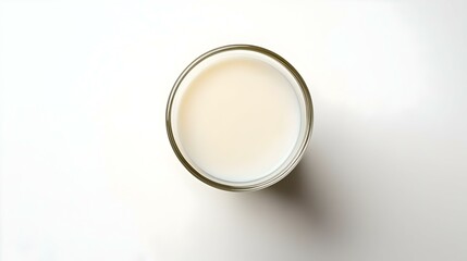 Glass of milk isolated on white background