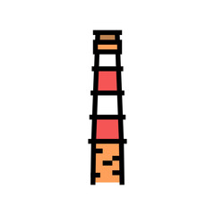 industrial chimney industry color icon vector illustration