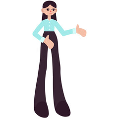 Girl Pointing Vector