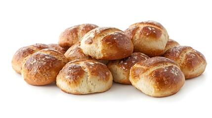 hot cross buns in a pile on a white background