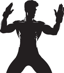 martial artist vector illustration