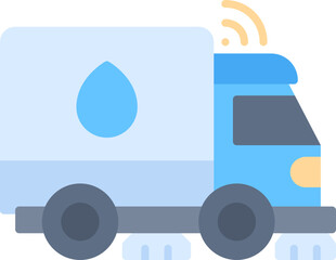 Street sweeper truck icon