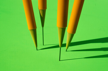 productivity office pencils green time money efficiency still life