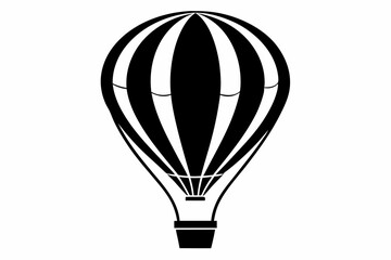 Obraz premium hot air balloon line art silhouette vector illustration