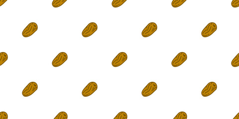 Dry dates pattern background. doodle dates pattern background. dates fruit illustration for packaging.