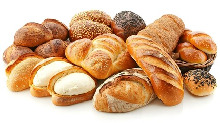Fototapeta premium Bread isolated on white background