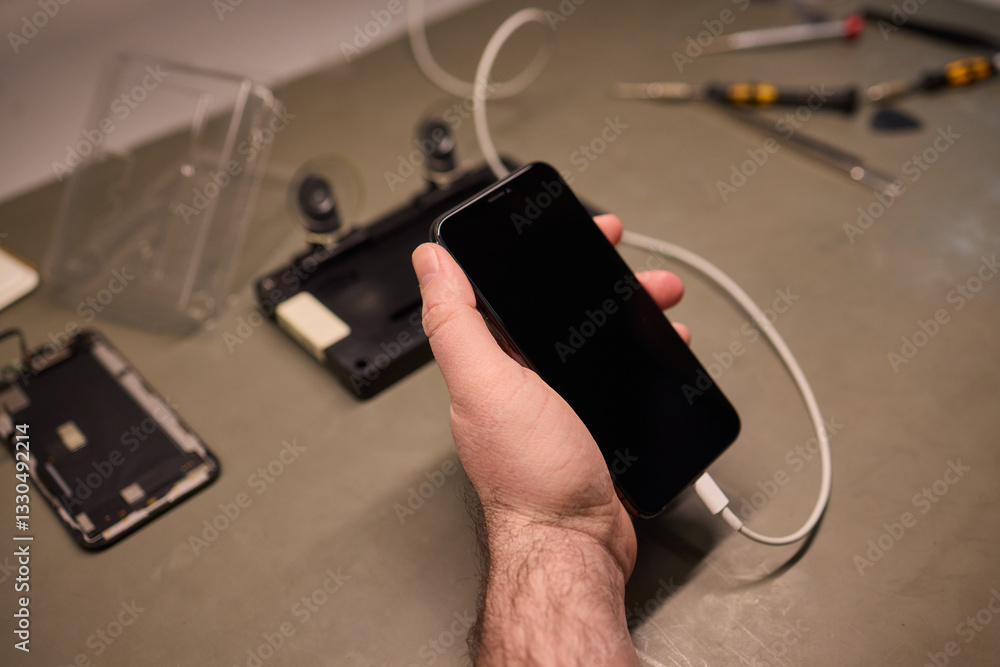 Aufkleber expert smartphone repair using advanced precision tools for optimal performance and quality