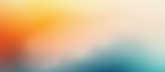 Orange teal beige yellow noisy color gradient background, grainy texture effect, poster banner header backdrop design 
