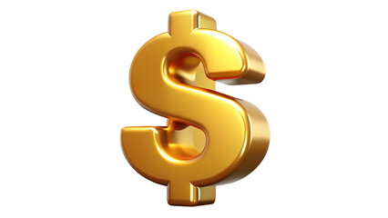 Fototapeta premium Golden dollar sign isolated