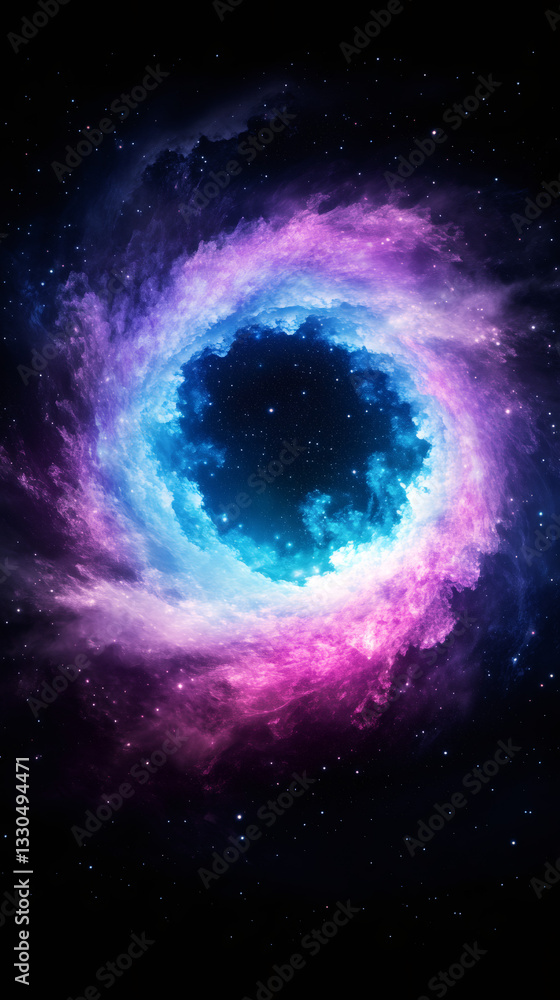 Leinwandbilder swirling clouds of interstellar dust and gas create a vibrant vortex, resembling a portal to another