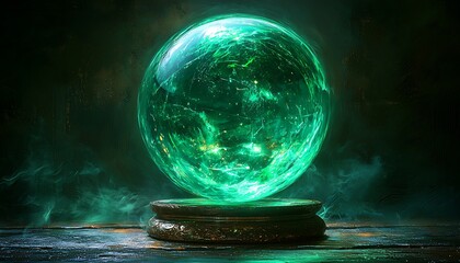 Enchanting Green Crystal Ball