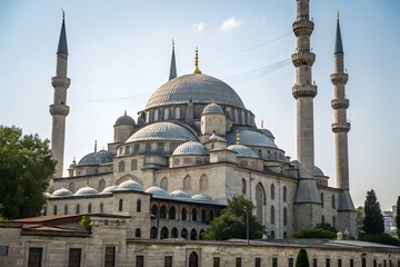 Obraz premium Blue Mosque in Istanbul Turkey with Minarets and Dome