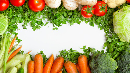 Cooking Background With Organic Vegetables