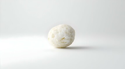 Single fried egg on white
