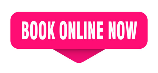 book online now sticker. book online now sign on transparent background