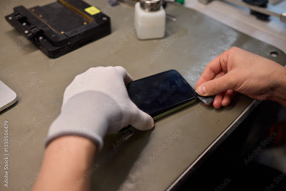Aufkleber expert smartphone repair using advanced precision tools for optimal performance and quality
