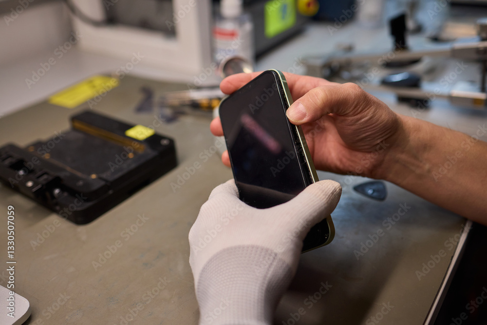 Aufkleber expert smartphone repair using advanced precision tools for optimal performance and quality