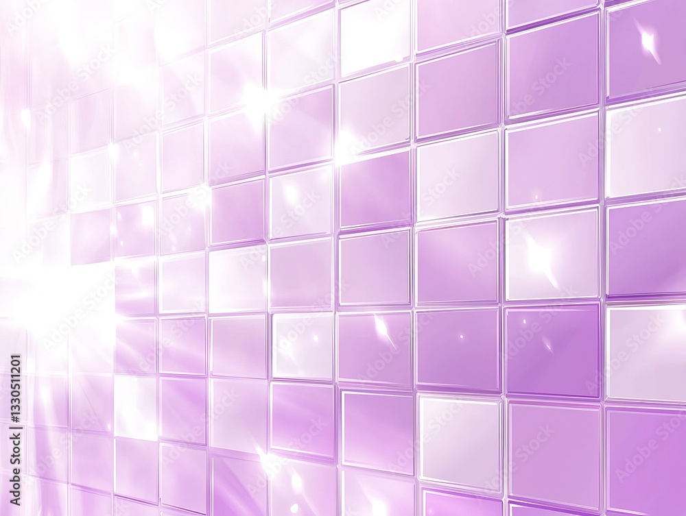 Aufkleber vibrant purple tile design with a glossy finish creating an abstract background in a modern space