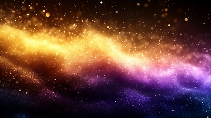 Obraz premium Abstract Golden Purple Glitter Wave Background