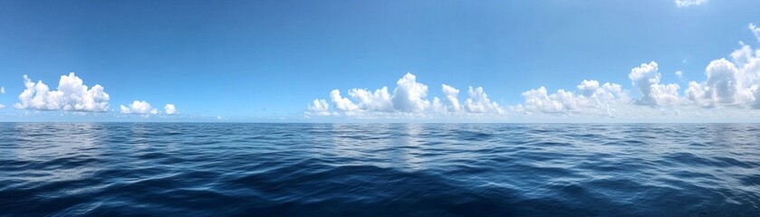 Obraz premium Endless horizon of a restless sea, dark and foreboding, a metaphor for the unknown