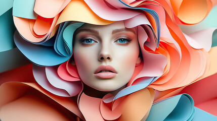 Creative portrait of a young woman