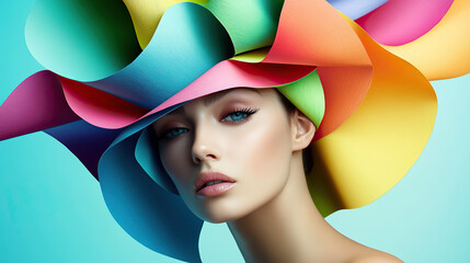 Creative portrait of a young woman
