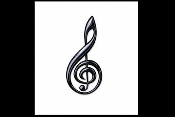 Stylish treble clef graphic