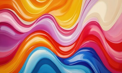 Artistic abstract painting in vibrant colors, swirling brushstrokes creating a dynamic and energetic visual effect, perfect for contemporary decor,