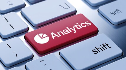 Fototapeta premium Close-Up of Computer Keyboard Featuring Bold Red 