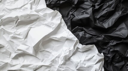 Obraz premium Realistic 3D images of crumpled paper, flyers, and posters. Includes black, white, and checked notebook paper templates, ready for use. 