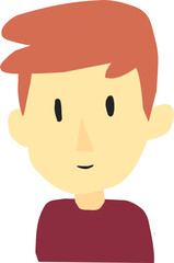 Hand drawn cute boy avatar. Profile picture of young man.