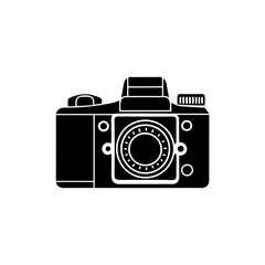 creative clean silhouette Camera for Photography Class Icon vector illustration
