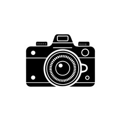 creative clean silhouette Camera for Photography Class Icon vector illustration