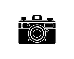 creative clean silhouette Camera for Photography Class Icon vector illustration