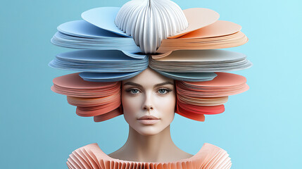Creative portrait of a young woman