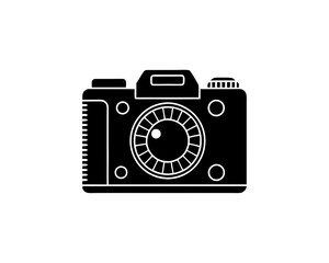 creative clean silhouette Camera for Photography Class Icon vector illustration