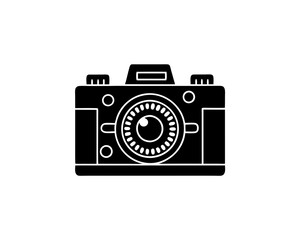 creative clean silhouette Camera for Photography Class Icon vector illustration