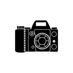 creative clean silhouette Camera for Photography Class Icon vector illustration