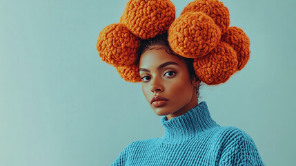 Creative portrait of a young woman