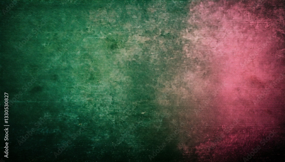 Poster gritty grunge green and pink texture background with vignette and aged appearance. generated image