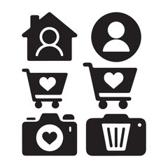 Abstract and stylish icon set for multimedia and interfaces