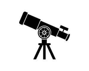 creative clean unique silhouette Telescope Icon vector illustration